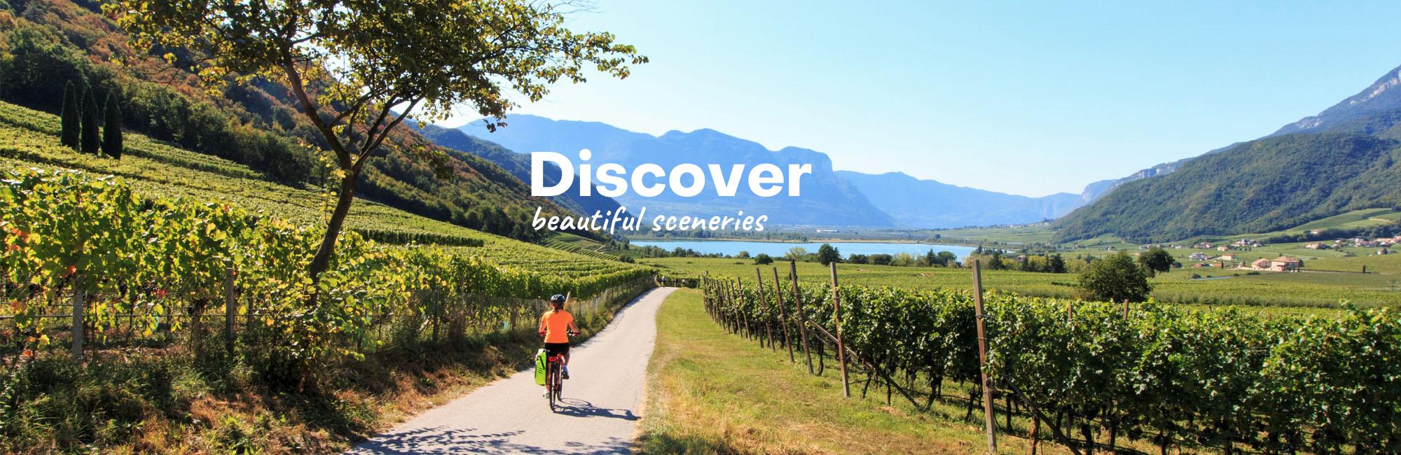 Banner discover beautiful sceneries