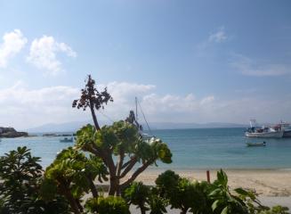 View from Greek island beach