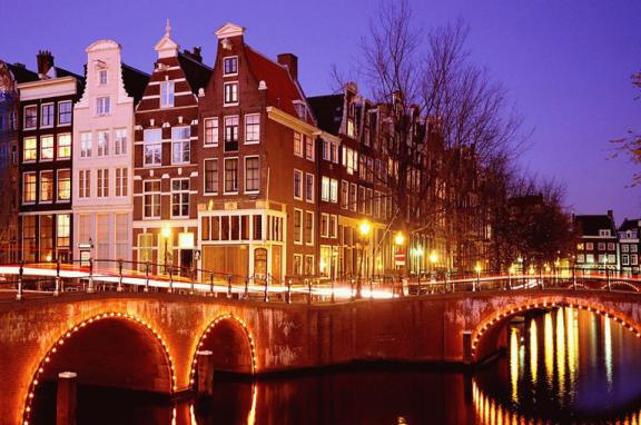 Amsterdam city lights