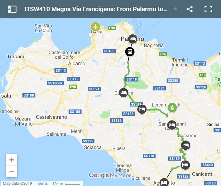 Map Magna Via Francigena