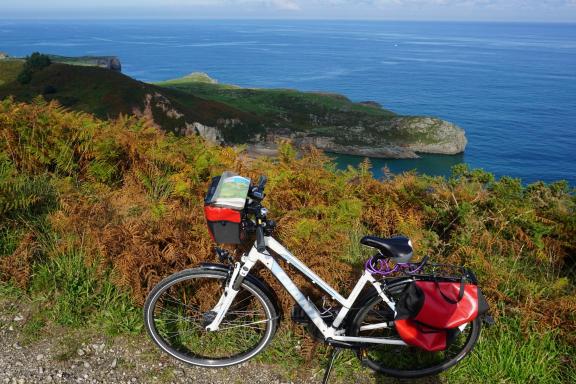 Bike at the Asturian coast