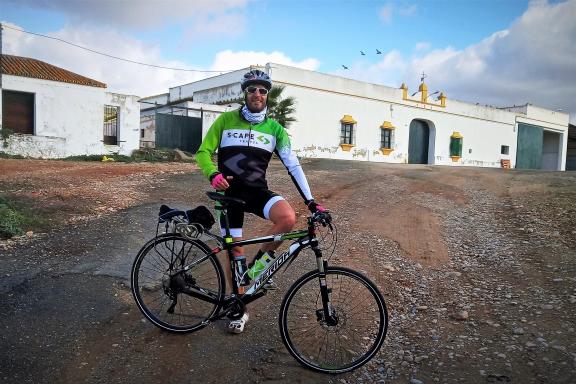 Cyclist in Andalucia with S-cape Travel outfit