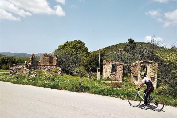 Cyclist in Evia
