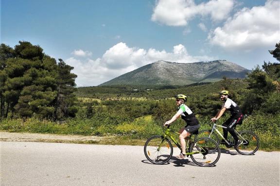 Cyclists in Evia 
