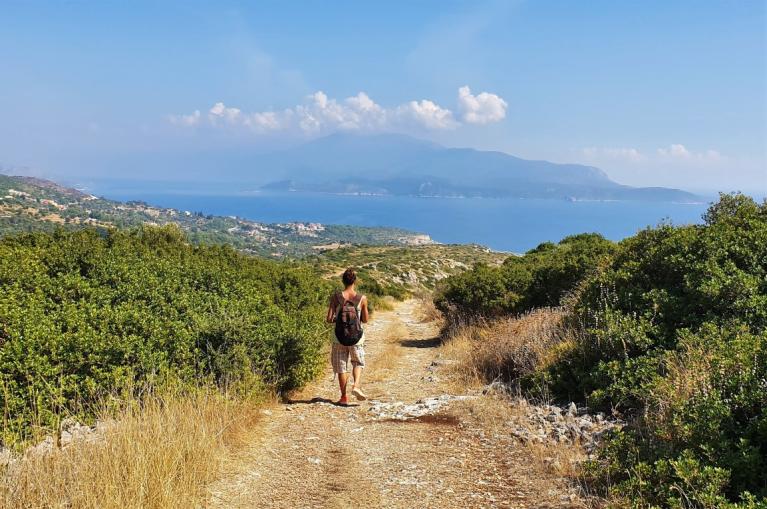 Walking route in Samos
