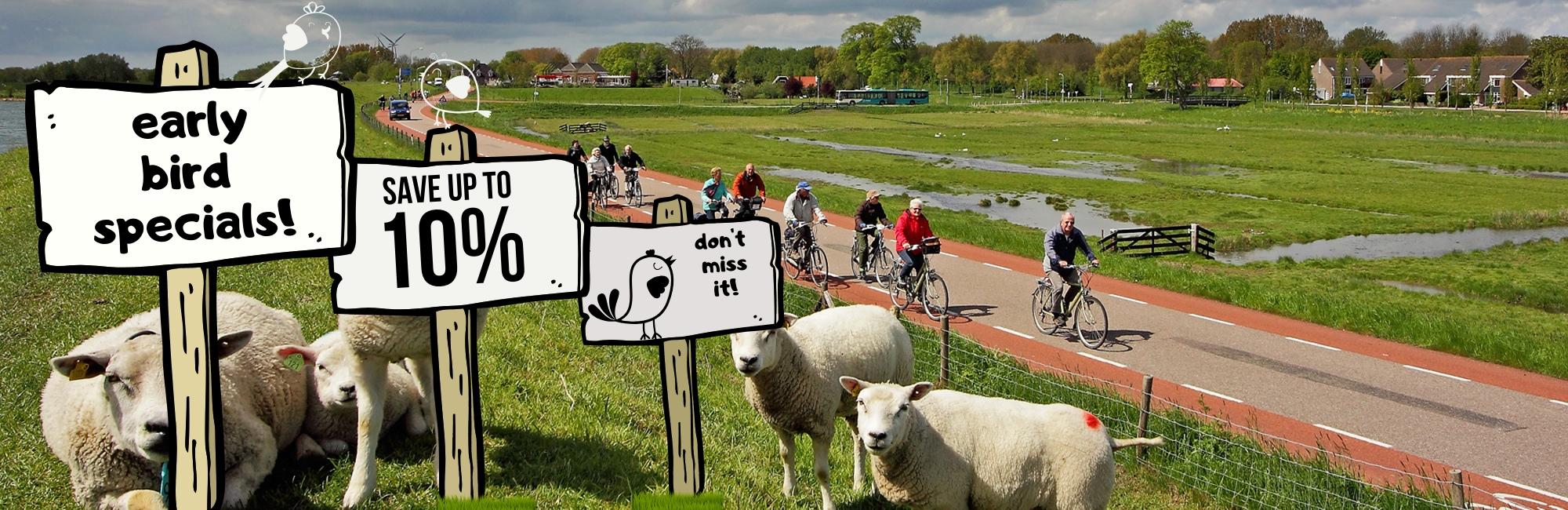 Offers cycling tours in The Netherlands