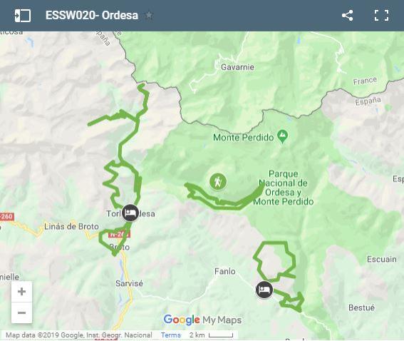 Walking routes in Ordesa National Park