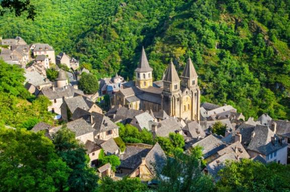 View of medieval Conques