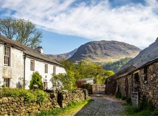 Village in farmland in UK