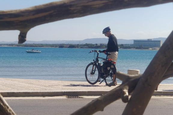 Cyclist in Apulia