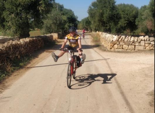 Cyclist in Apulia