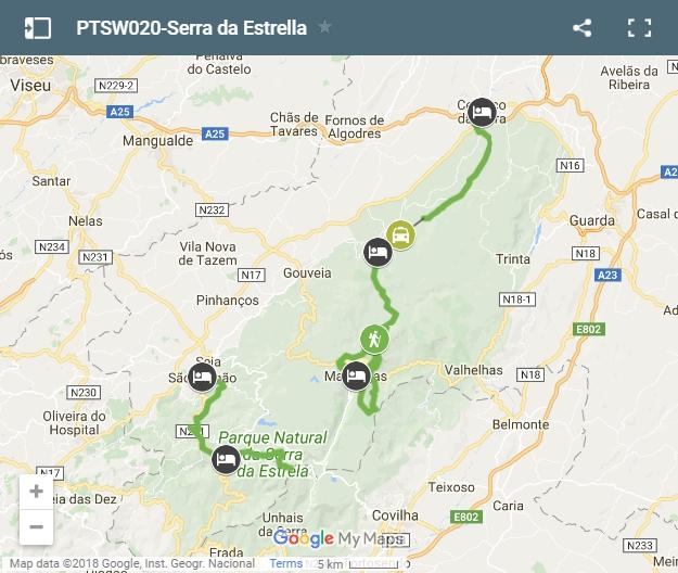 Map walking in Portugal-Serra de Estrela