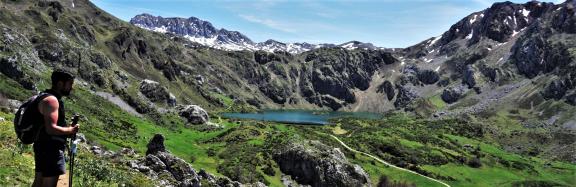 Hiker in Somiedo Natural Park