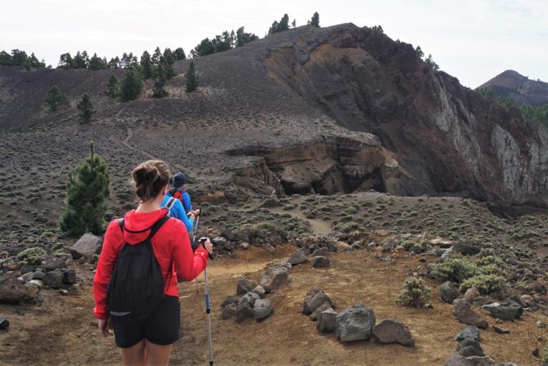 Hiker in La Palma Island