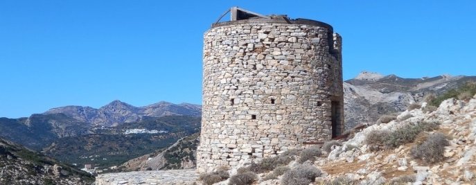 Historic watch tower in Cyclades