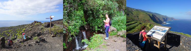 3 pictures of La Palma