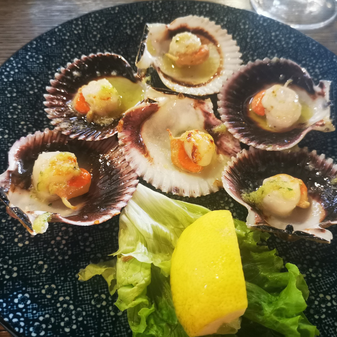 Seafood in a restaurant in Northern Portugal