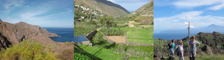 3 pictures of La Gomera