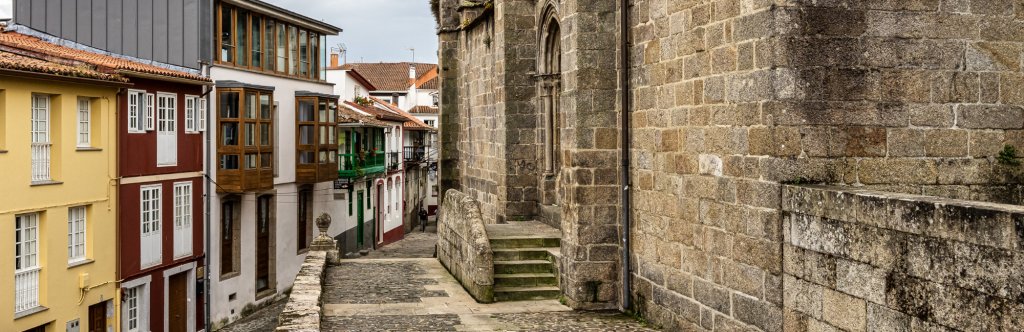 Village along the English way to Santiago