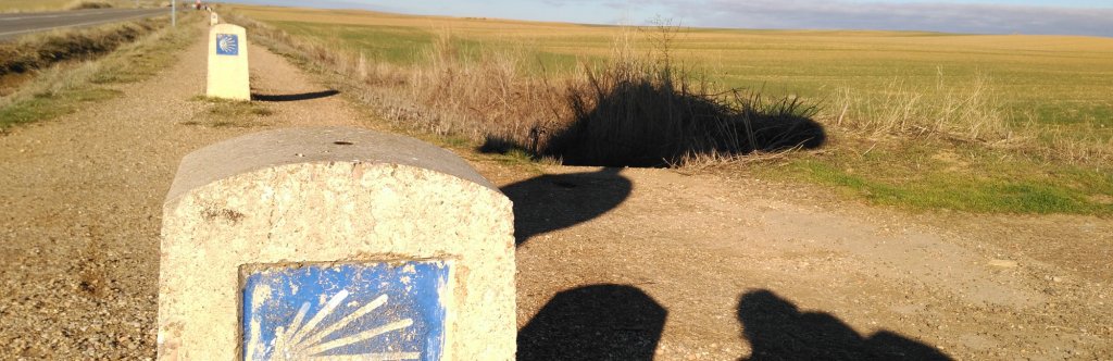 Signs during the Camino Frances