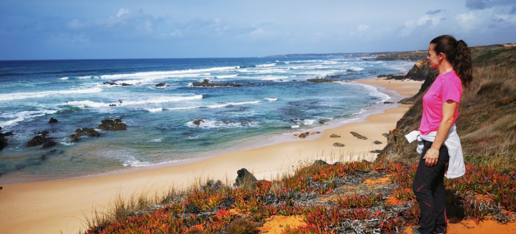 Enjoying the sea in southern Portugal, along the Fisherman's Trail