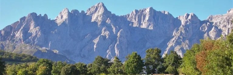 Picos de Europa mountain views from Camino Lebaniego