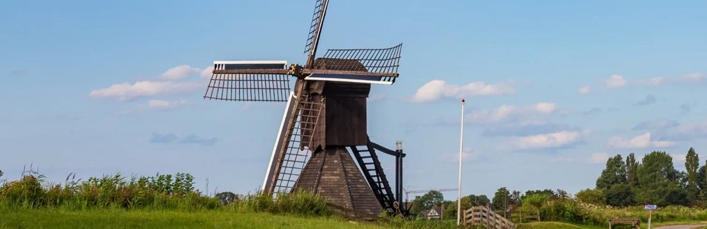 Traditional windmill in Northern Holland